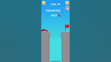 draw bridge puzzle game play level 767🚘 #gaming #drawing #Shorts