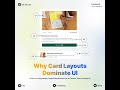 Why Card Layouts Dominate UI Design! 🔥 #UIDesign #CardLayouts #uiinterface #uitemplates #dailyui #ux