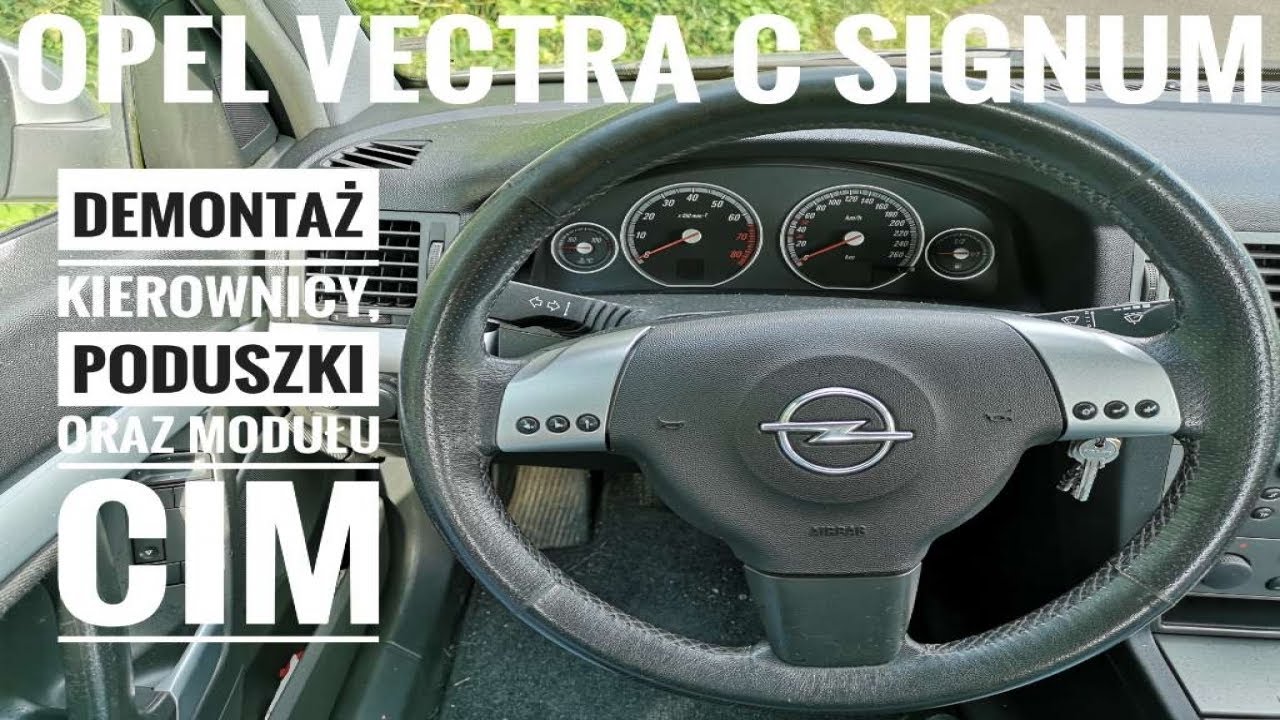 Vectra C Signum Demontaż kierownicy poduszki modułu CIM - YouTube