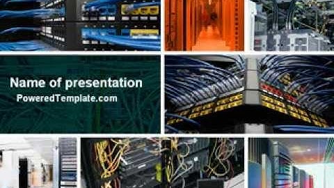 Communication Center PowerPoint Template by PoweredTemplate.com