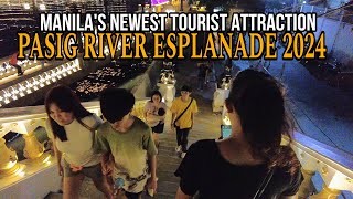 Manila's Newest Gem: PASIG RIVER ESPLANADE Walking Tour & Street Foods![4K] Philippines