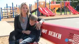 This playground bench has the power to stop bullies