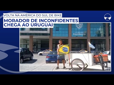 Volta na América Do Sul de bike: Morador de Inconfidentes chega ao Uruguai