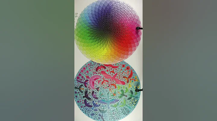 Time lapse of Two Round Gradient puzzles built simultaneously! #shorts #short