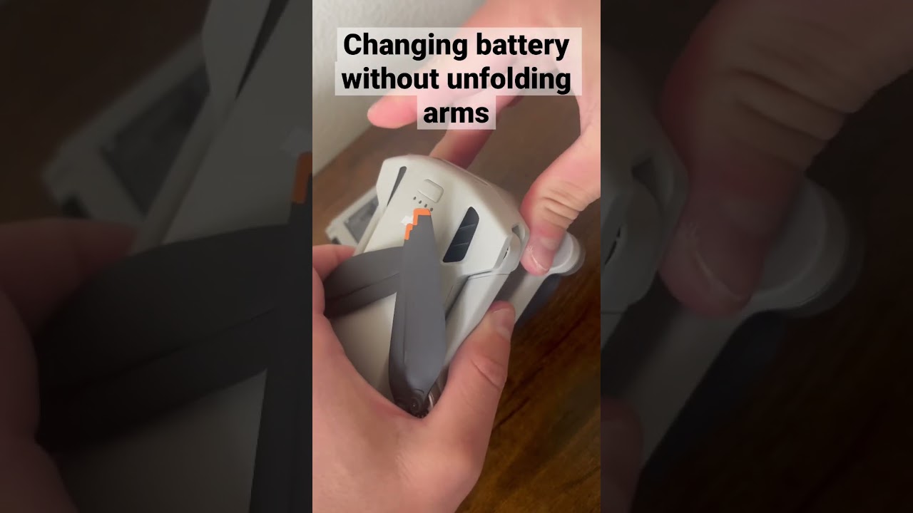 DJI Mini 3 battery change (without unfolding arms) #shorts #djimini3pro #dronevideo