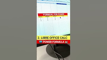 Libre Office Calc Me Power Formula ka Use kaise kare #excel #calc