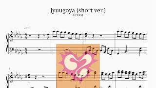 &TEAM - Jyuugoya (short ver.) Piano Sheet(鋼琴譜) - YouTube