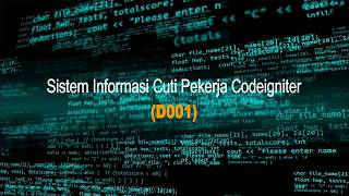 (D001) Sistem Informasi Cuti Pekerja Codeigniter