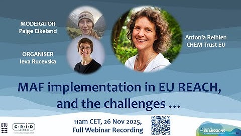 MAF implementation in EU REACH by Antonia Reihlen (CHEM Trust EU)