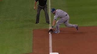 KC@CLE: Moose makes long throw to retire Urshela
