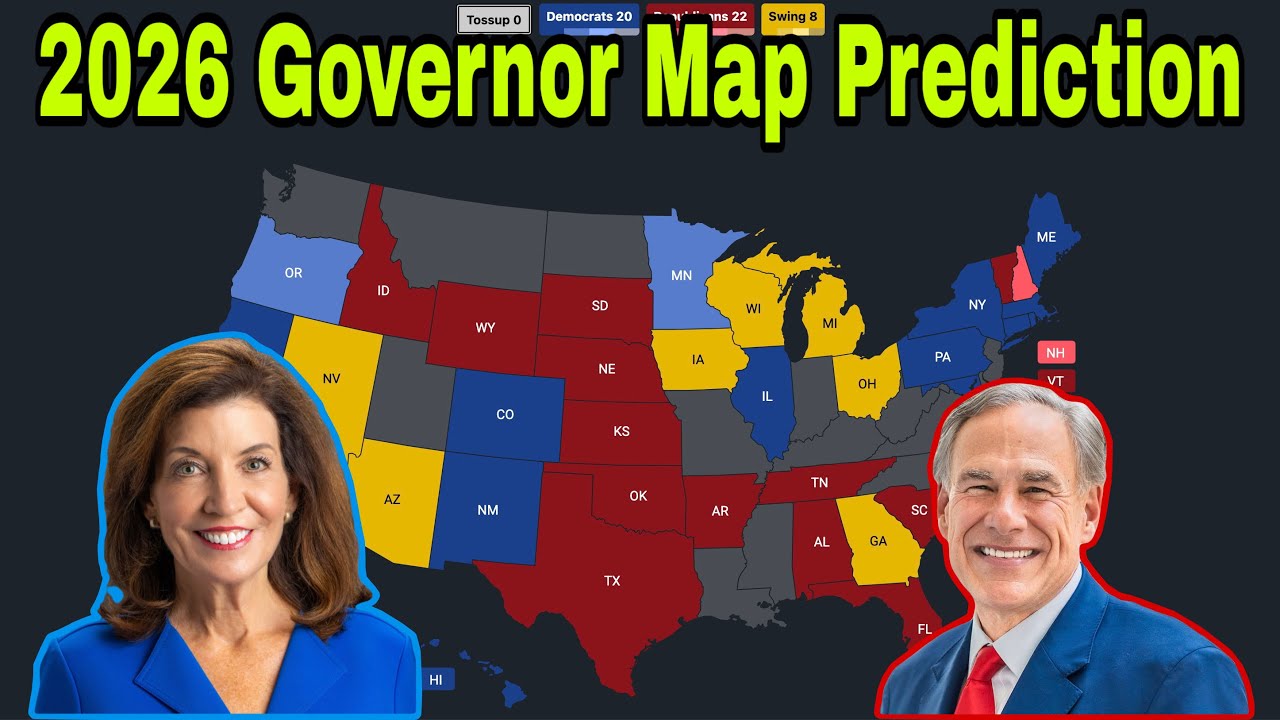 2026 Governor Map Prediction January 2026 YouTube 