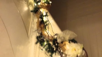 Shabbylishmas 2014 Part 4  stairwell garland reveal