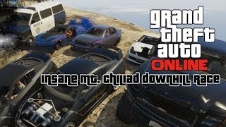 GTA Online (GP Mafia Crew) - 12 Car Insane Mt. Chiliad Downhill Race