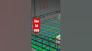 Sàn phẳng S.VRO với beton rỗng cốt thép 3d