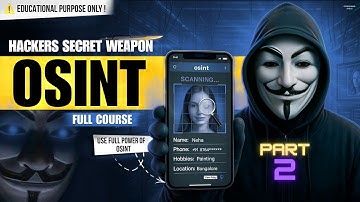 OSINT Full Course Part 2 | Instagram OSINT, Website OSINT & Dark Web OSINT Educational Purpose Only)