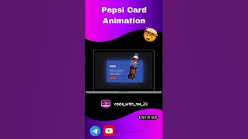 Pepsi Card Animation 🥶 HTML CSS JS