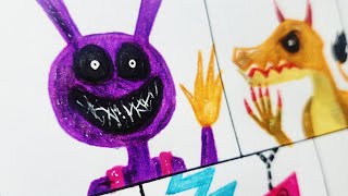 Drawing The Amazing Digital Circus X Smiling Critters Monsters ( Poppy Playtime Chapter 4 ) 02