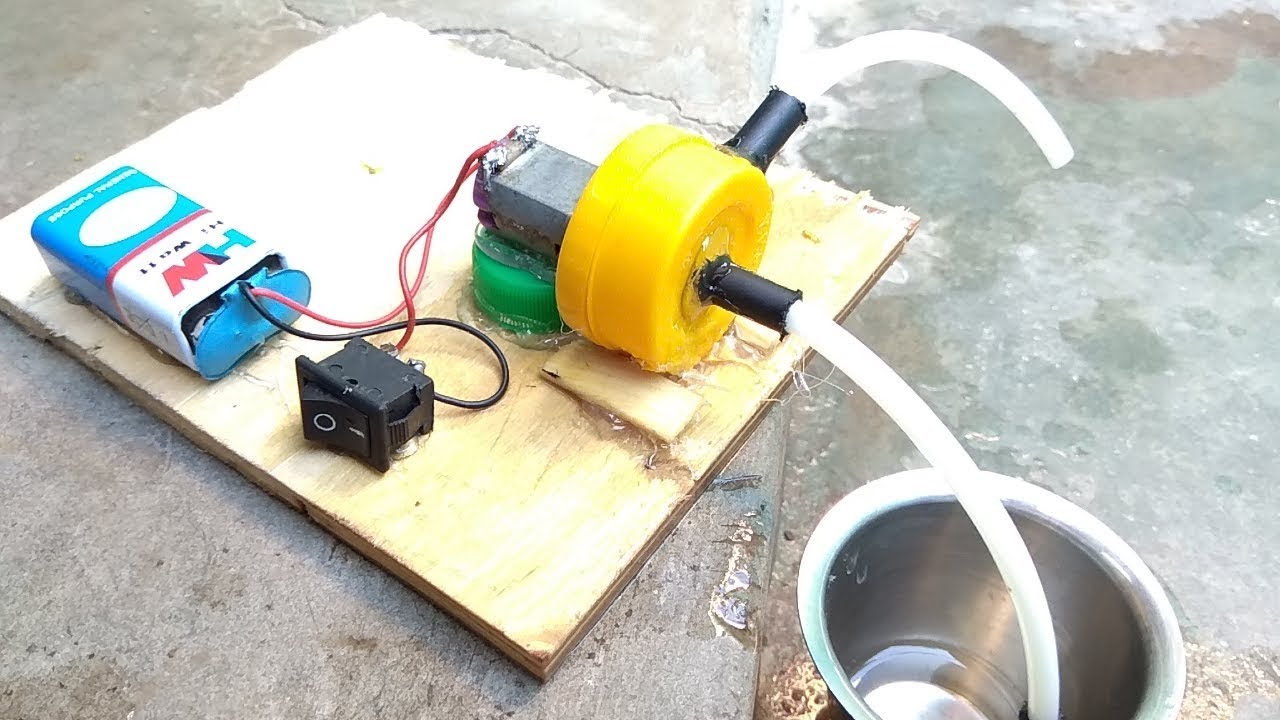 How to Make A Mini Water Pump at Home Electric Water Pump Homemade Water Pump tech gear