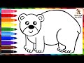 Cómo Dibujar Un Oso 🐻 Dibuja y Colorea Un Lindo Oso Arcoiris 🌈 Dibujos Para Niños