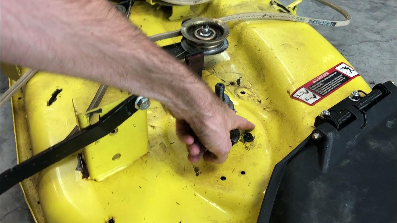 Fixing a Bent Mower Deck - YouTube
