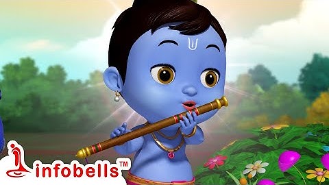 ये छोटे पैर किसके हैं? छोटे कृष्ण आएंगे - Little Krishna | Hindi Rhymes & Balgeet | Infobells
