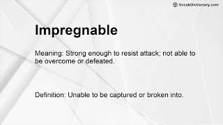 Impregnable Meaning