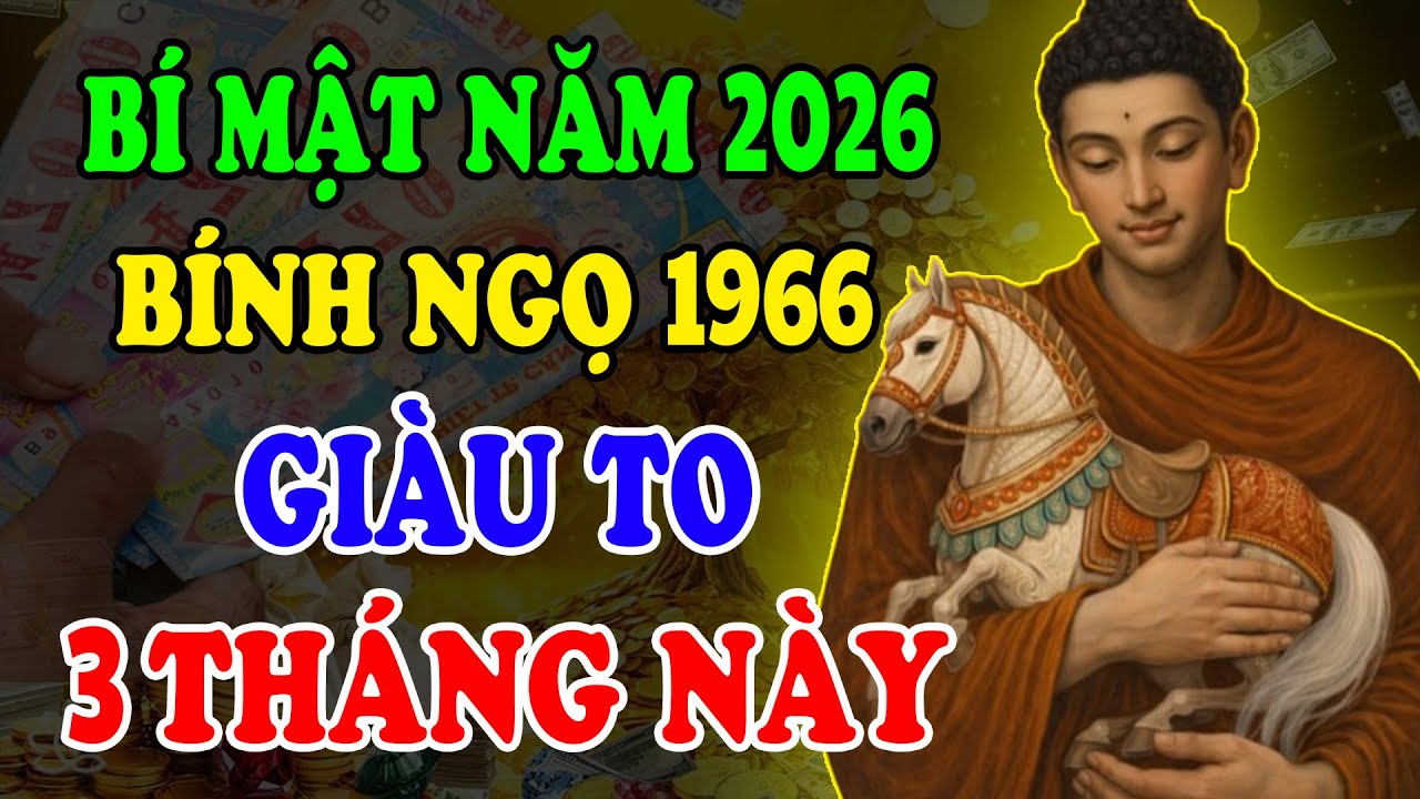 TRỜI PHẬT GỌI TÊN  4 THÁNG VÀNG PHÁT TÀI 2026 CHO BÍNH NGỌ 1966 LÀM ĐÂU THẮNG ĐÓ, TIỀN VỀ DỒN DẬP