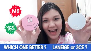 Laneige Bb Cushion Pore Control Vs 3Ce Fitting Cushion Foundation