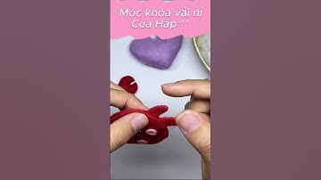 Làm Móc Khóa Vải Nỉ Cua Đỏ - How To Make A Felt Red Crab Keychain - Nhe Huynh Handmade #shorts