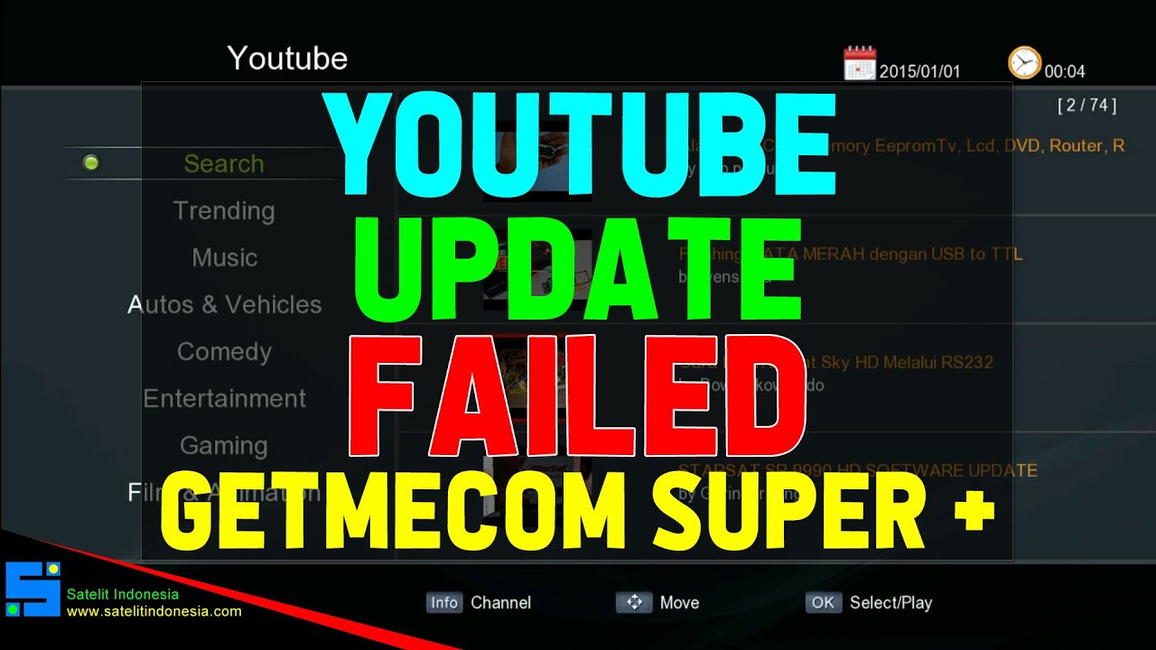 Cara Memperbaiki Youtube Update Failed Getmecom Super+ Plus