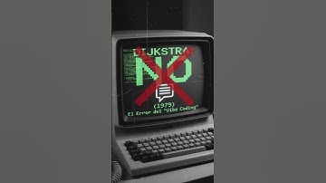 Dijkstra ya lo dijo en 1979 🤯 (El error del "Vibe Coding") #inteligenciaartificial #programacion