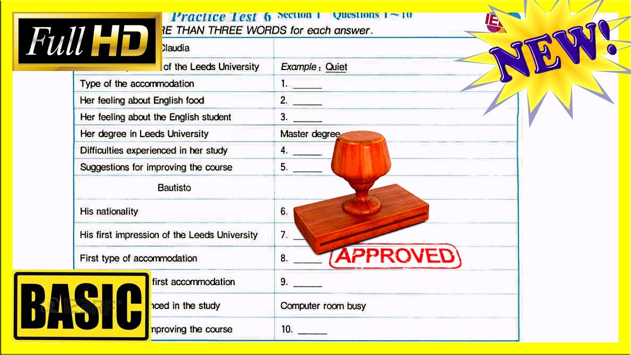 Ielts academic test papers with answers download