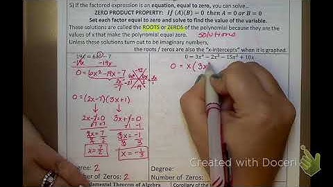 7.1A Solve by Factoring