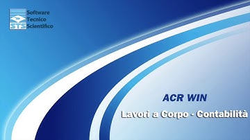 ACR Win Lavori a Corpo - Contabilità