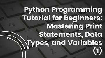 Python Programming Tutorial for Beginners: Mastering Print Statements, Data Types, and Variables (1)