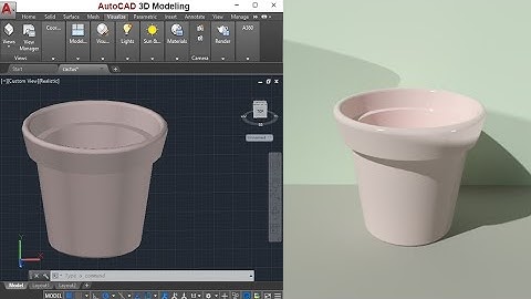 AutoCAD 3D Modeling | Simple Succulent and Cactus Pot