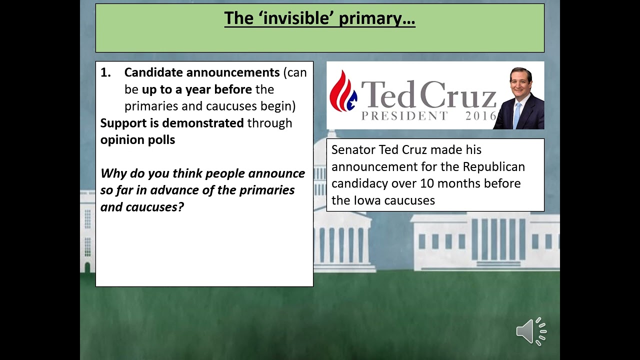 US Politics Election Process Revision Video 2: Invisible Primaries