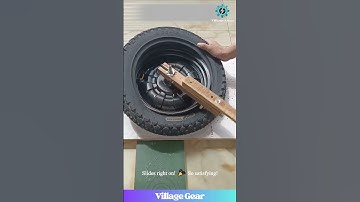 This DIY Tire Mounting Tool is Next Level Smart! 😂🪵 #diy #mechanic #lifehacks #funny #tools