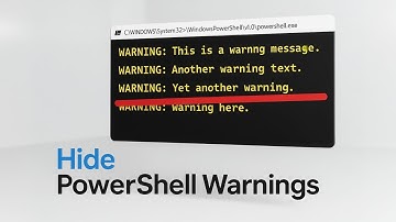 Hide the Yellow Warning Output in PowerShell