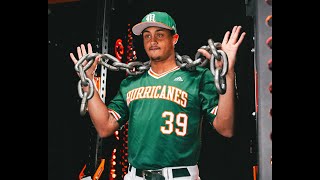 Jacoby Long -Outfield-Miami Hurricanes vs BYU Baseball 5-2-24