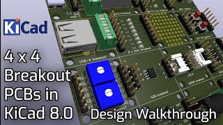 KiCad 8 designed breakout boards. Use with your favorite ESP32 / RPi board. Full design walkthrough.