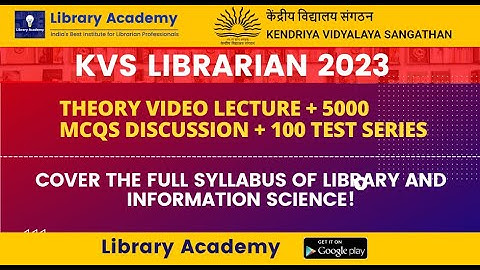 KVS Librarian Online Classes | Join KVS Librarian Course | KVS Librarian Online Preparartion