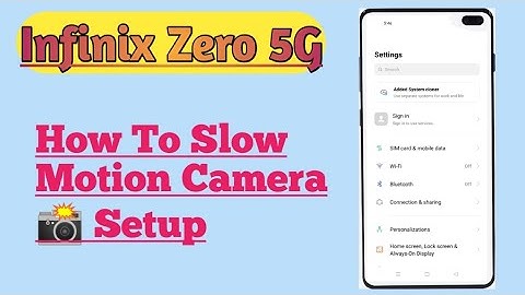 Infinix Zero 5G || How To Use Slow Motion Camera Setup