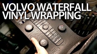 How to vinyl wrap waterfall console in Volvo V50, S40, C30, C70 (optical tuning modification)
