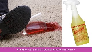 Easy & quick way to remove red stains from carpet