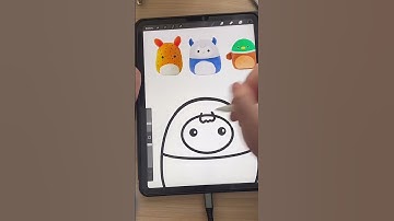 Squishing together #squishmallows using a random wheel! #plushies #plushiedesign #ipadart #shorts