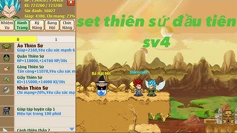 Ngọc rồng online - Chế tạo đồ thiên sứ full set thiên sứ đầu tiên sv4