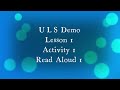 Unique learning system uls demo lesson 1 activity 1 read aloud 1