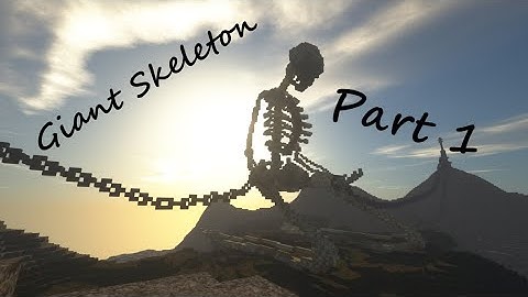 Minecraft-Giant Skeleton Build-Part 1-How to make the skull!