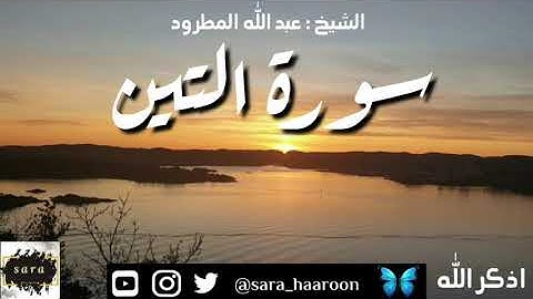 سورة التين بصوت الشيخ عبد الله المطرود بجودة عالية (95)